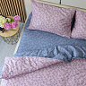 Комплект постельного белья 2 спальный, розовый с серым
