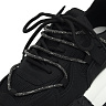 Черные кроссовки из кожи и текстиля