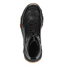 Черные утепленные кроссовки из кожи