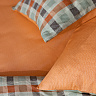 Комплект постельного белья 2 спальный, зелёный с оранжевым