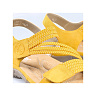 Желтые сандалии из экокожи на липучке