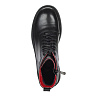 Черные ботинки из кожи на подкладке из текстиля на квадратном каблуке